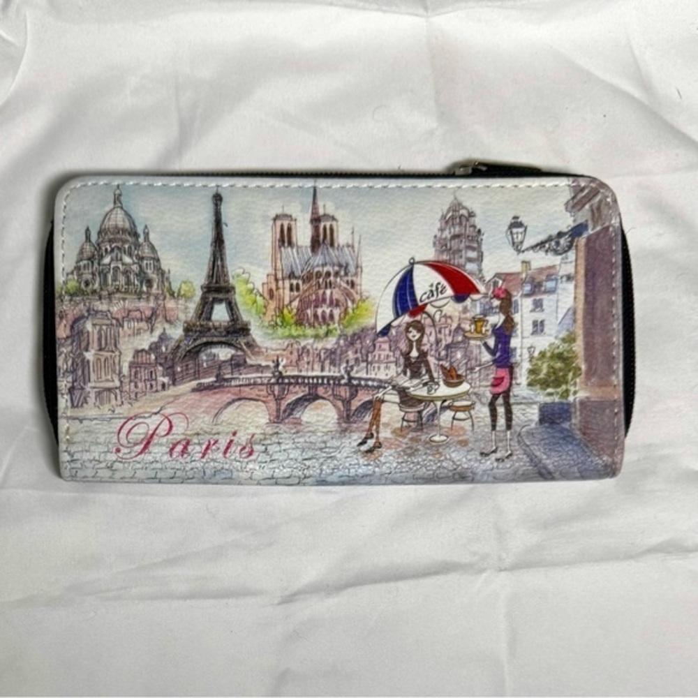 Paris Decor Wallet Eiffel Tower Sacre Coeur Notre Dame